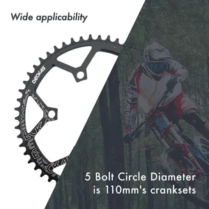 Runde Krondeck 110BCD für die Kraft Roter Rivale S350 S900 36T Ein 56T -Straßenrad für SRAM CX Cascalho Quarque 5 Arme 110 BCD 10 Hauptverkaufsquarque SRAM - №6