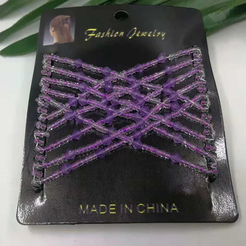 ลูกปัดตกแต่งคลิปผมหวีสำหรับ,บาง,sleek & ตรงผม-ยืดคู่ Combs สำหรับ Easy รูปแบบ