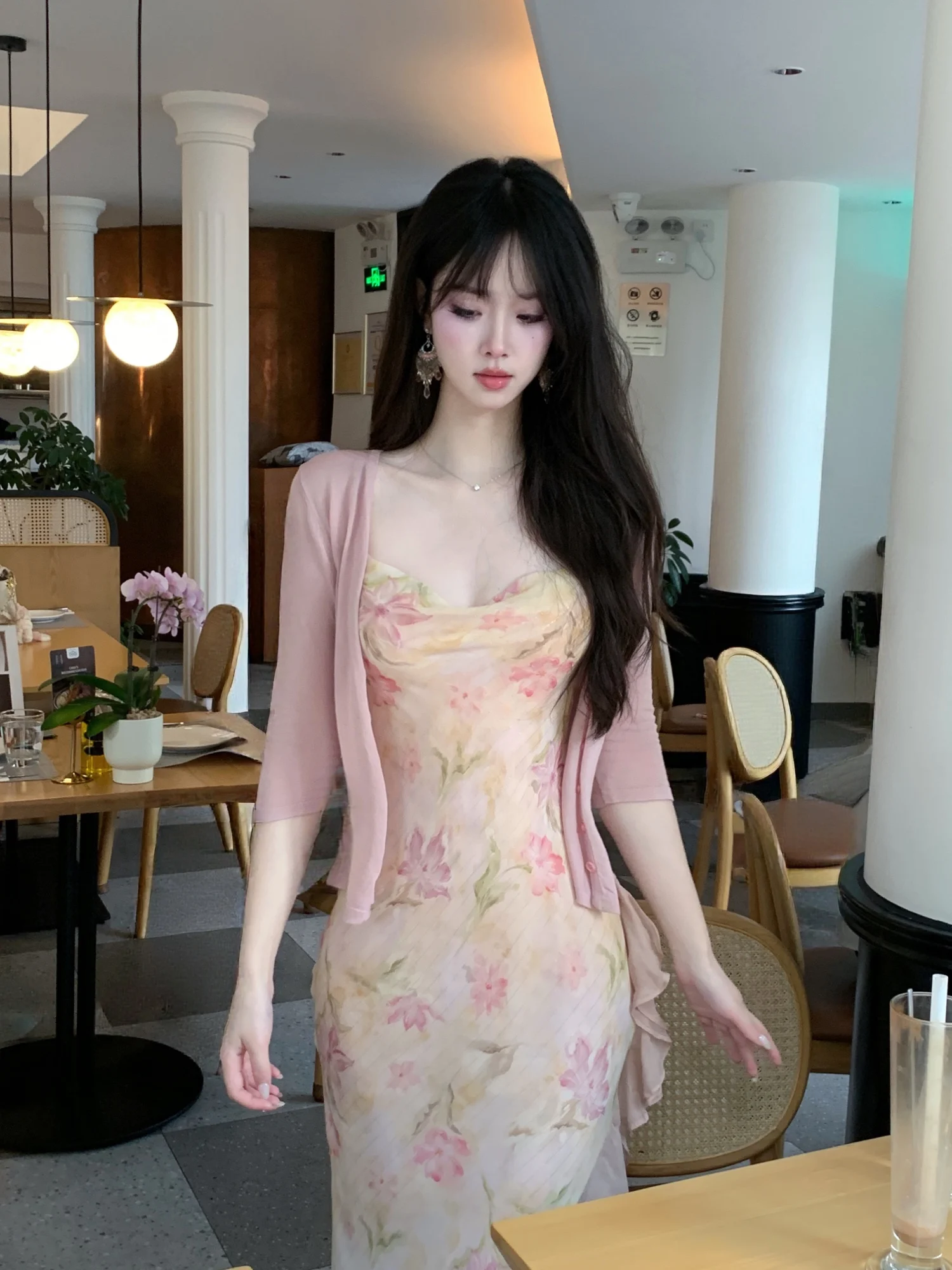 

Мягкая, комфортная, дышащая вязаная накидка-шаль Changmi с рукавом 3/4 для защиты от солнца и кондиционирующего воздуха, женская модная летняя модель