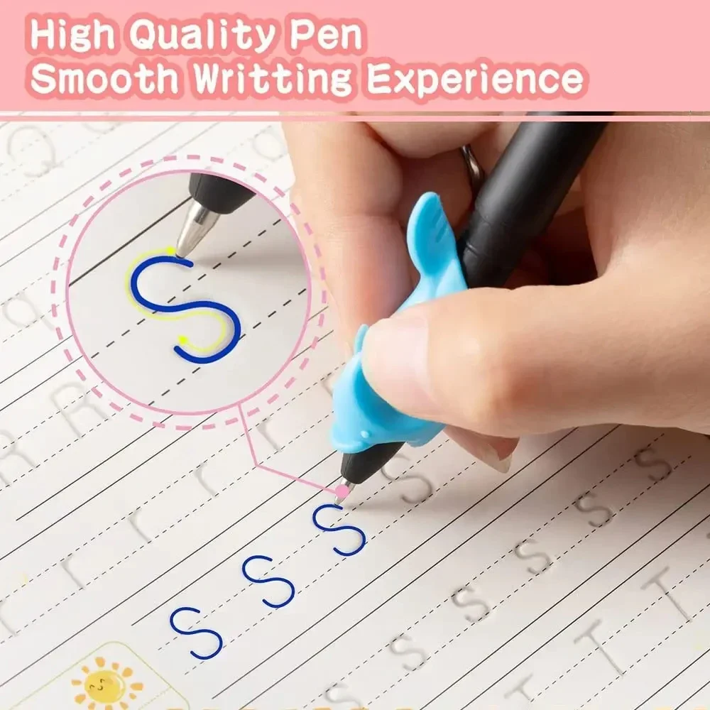 Imagem -02 - Copybook Pen For Kids Magic Copy Book Wiping Writing Sticker Practice For Caligraphy Learning Books Grooves Template Design