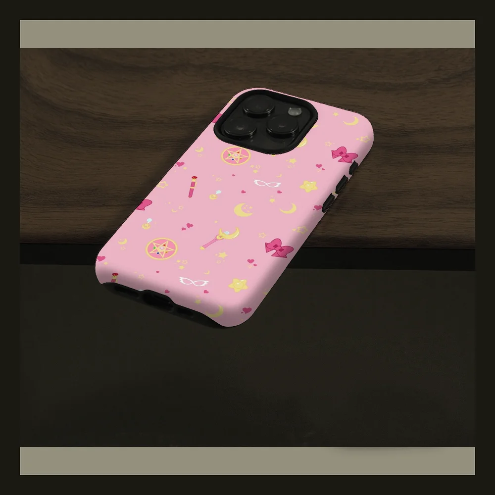 Magical Girl Pattern Phone Case Film Shell For IPhone 16 15 14 13 12 11 Pro Max Plus