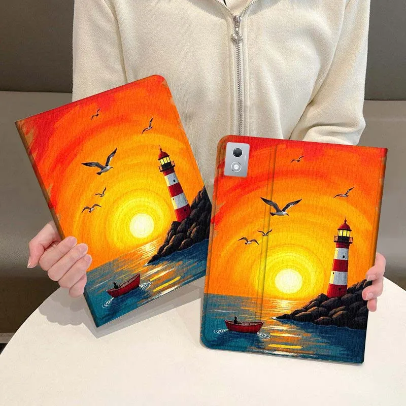 

Luxury Iron Tower Art For Legion Xiaoxin Pad P12 Pro Y900 GT 2023 2025 12.1 12.7 14.5 inch Tablet Case