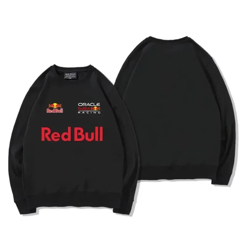 Oracle Red Bull Racing Front Back Print Crew Neck Sweatshirt Men F1 Fan Casual Long Sleeve Pullover