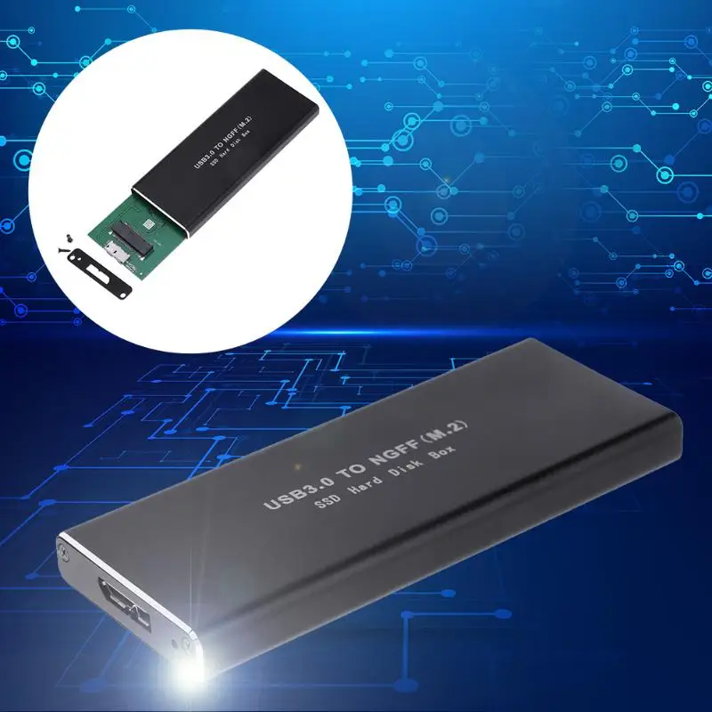 

USB 3.0 to M.2 NGFF SSD Mobile Hard Disk Box Adapter Card External USB3.0 Enclosure Case for m2 SSD USB Case 2230/2242/2260/2280