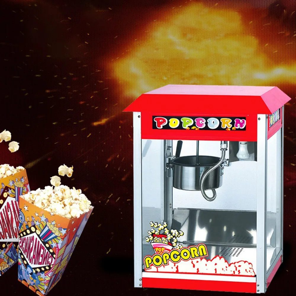 Elektrische kommerzielle Popcornmaschine, automatische Mais-Puffmaschine für den geschäftlichen Gebrauch, Snack-Herstellungsmaschine