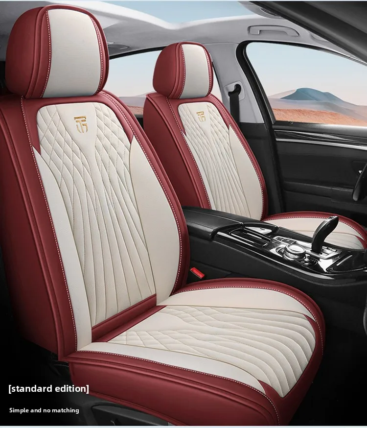 Universal Split Seat Fully Surrounded Luxury Seat Cover Breathable Comfortable Perforated Leather Cushion Full Seats Cover JJ79