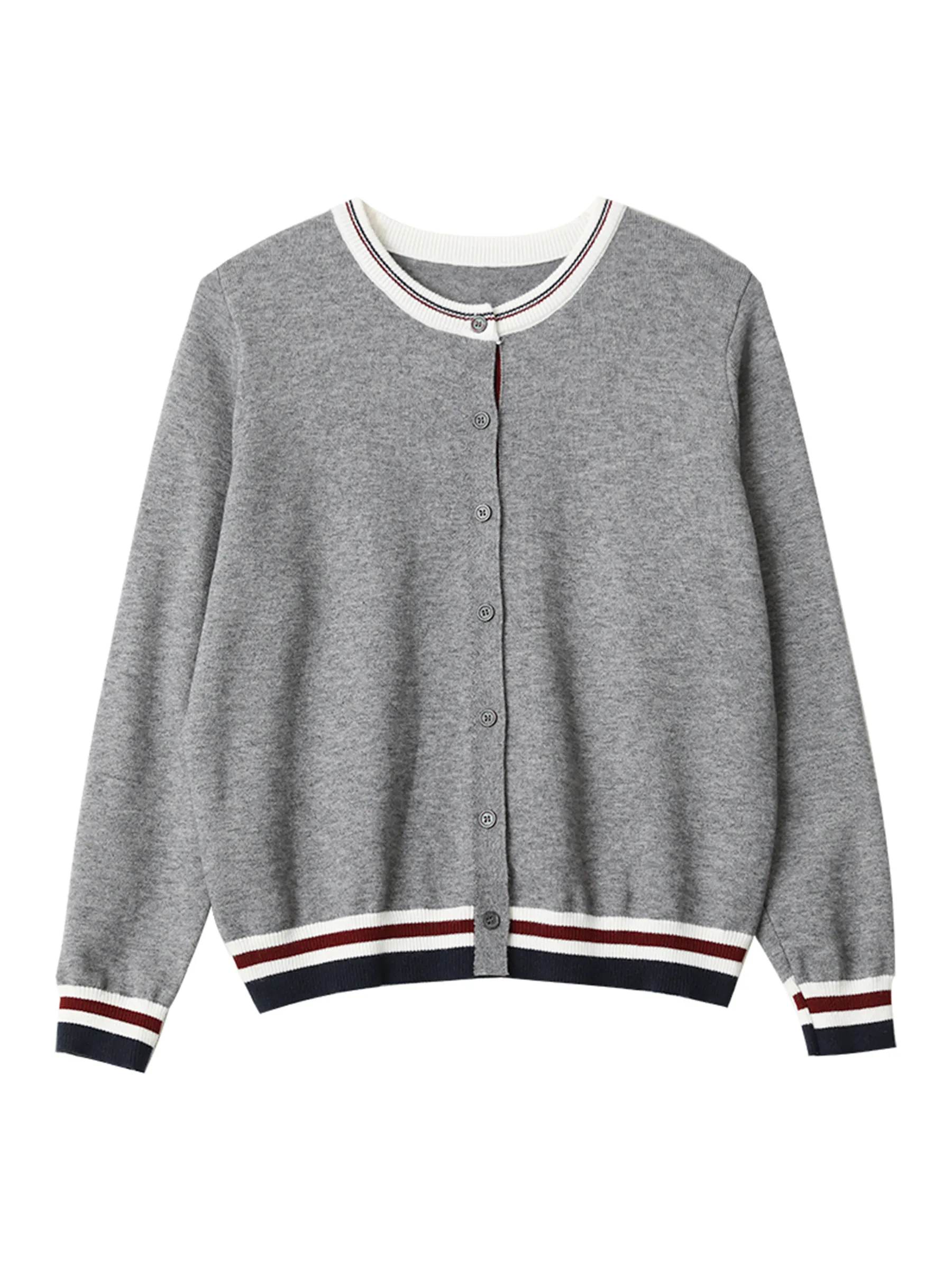 CHIC VEN New Women’s Cardigan Loose Retro Striped Knitted Sweaters Short O Neck Single Breasted Female Top Spring Autumn 2026 5 CHIC VEN New Women's Cardigan Loose Retro Striped Knitted Sweaters Short O Neck Single Breasted Female Top Spring Autumn 2026 5