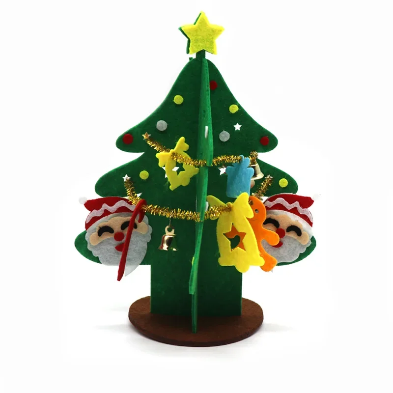 Árvore de Natal brinquedos para crianças, 3D DIY feltro, boneco brinquedos educativos, jardim de infância artesanato, decoração presentes para crianças