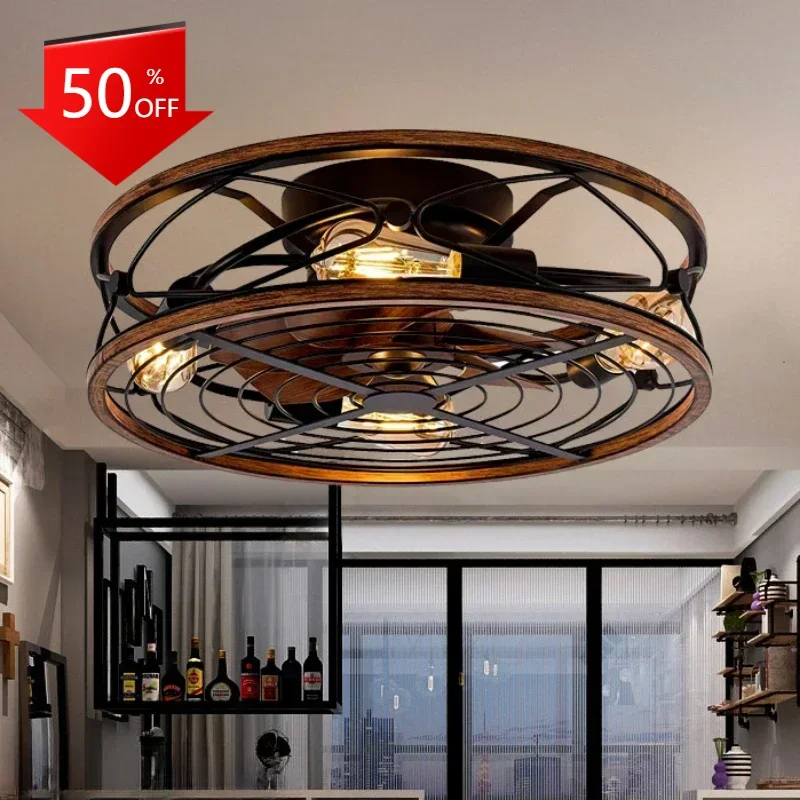 Nordic Minimalist Modern Bedroom Ceiling Fan Light Ceiling Light Invisible FanLight Living Room Study Dining Room