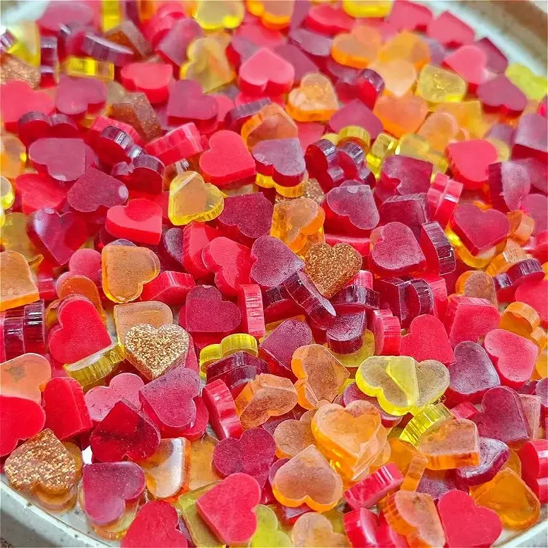 

Around 107pcs Soft Acrylic Mosaic Tiles heart-shaped Mix Colorful Tiles DIY Mosaic Making for Craft Arts Accessories 180