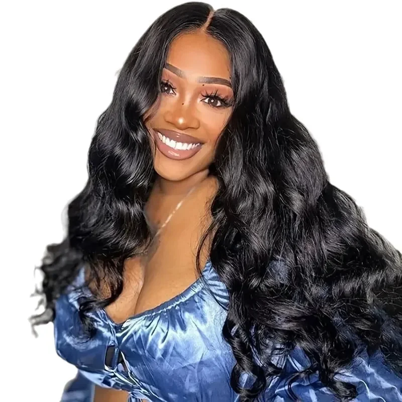 Body Wave Lace Front Synthetische Pruiken met Geplukt Natuurlijke Haarlijn HD Transparante Pruik Zwart Kant Frontale Pruiken Geplukt voor Vrouwen