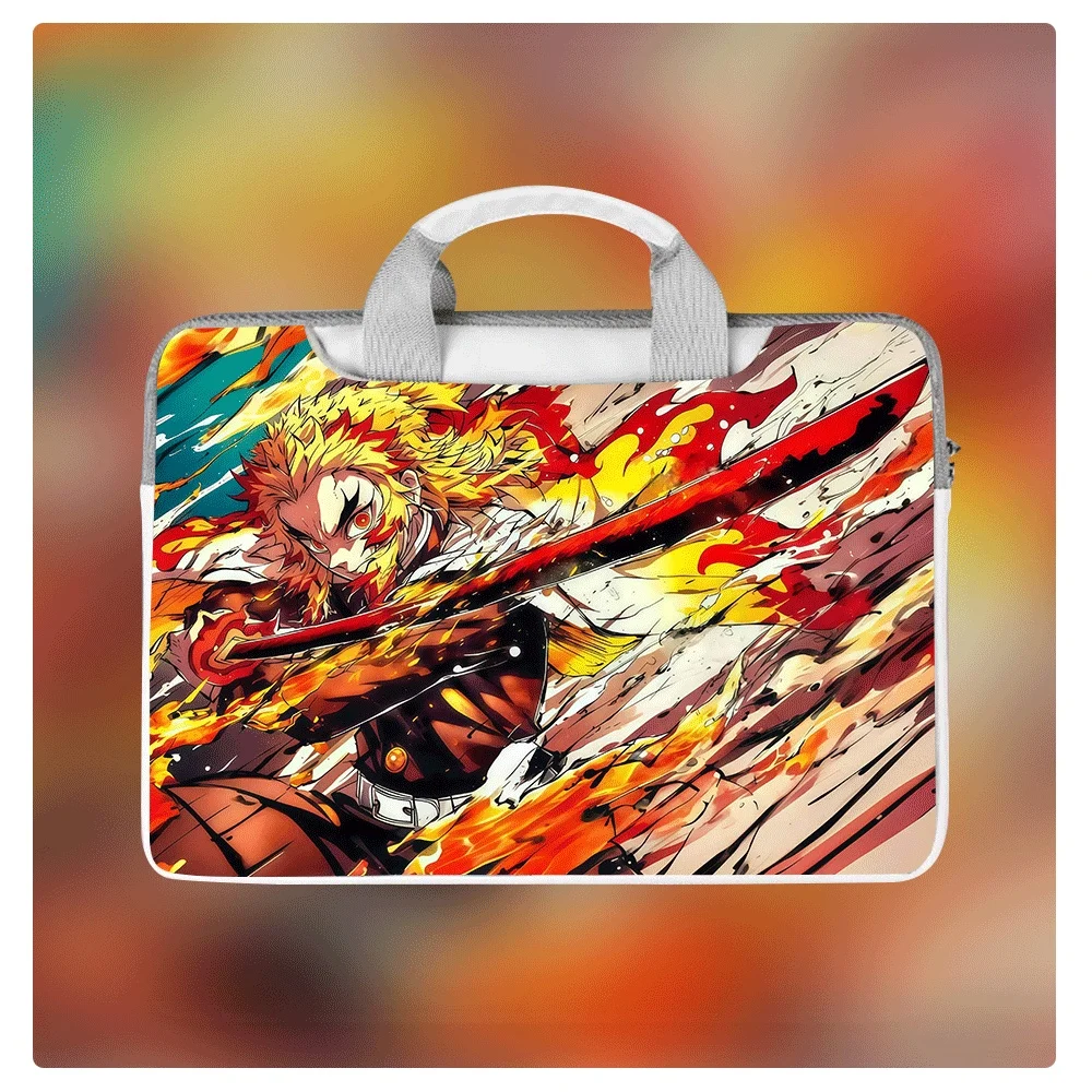 

Сумка-портфель для ноутбука Demon Slayer 12, 13, 14, 15.6, 16 дюймов, с аниме-принтом, плюшевой подкладкой, на плечо, для девочек, чехол для планшета, подарок