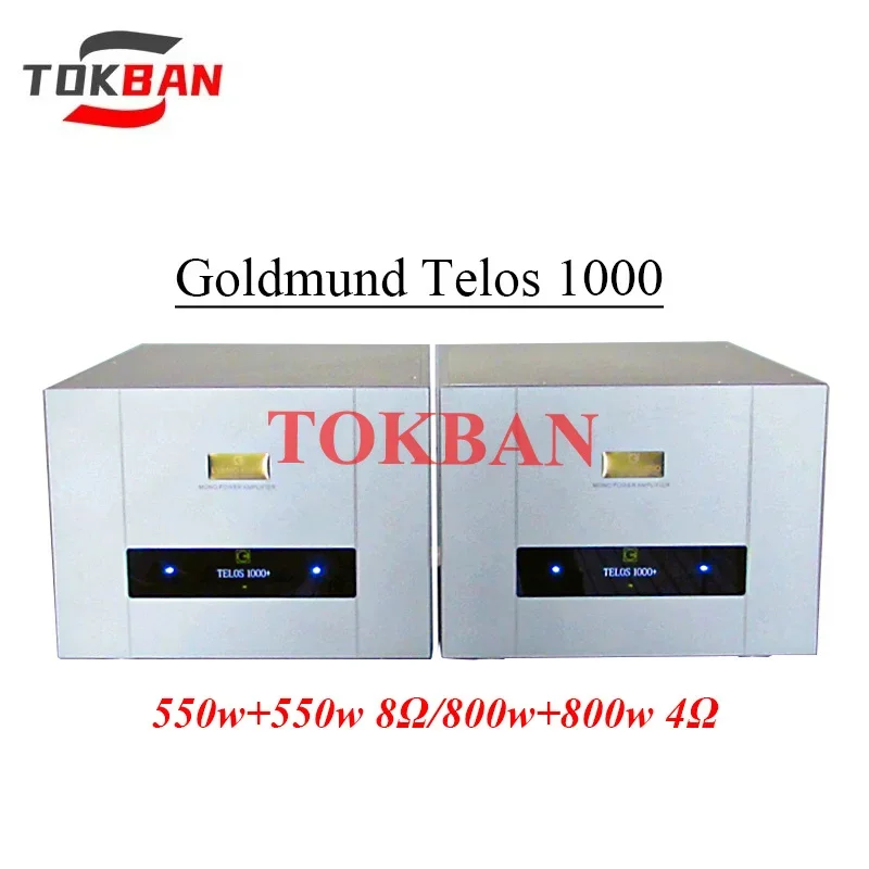 Tokban 1pair Reference Goldmund Telos 1000 Mono Power Amplifier 550w High Power Class AB Amp Balanced XLR HIFI Amplifier Audio