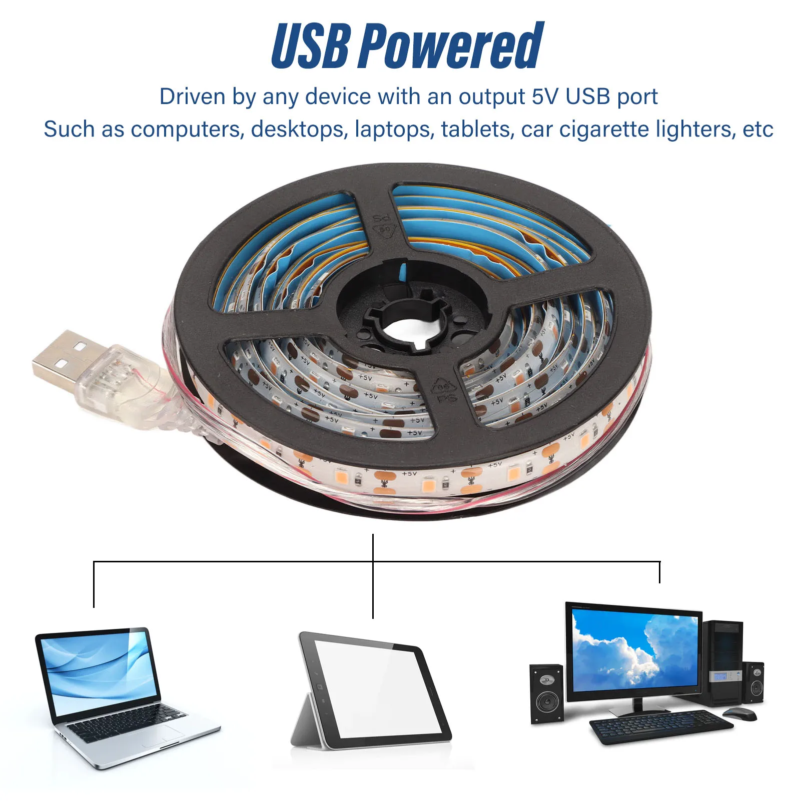 شريط إضاءة لنمو النبات 5 فولت مقاوم للماء USB مصباح نمو النبات قابل للقص بطيف كامل موفر للطاقة آمن للاستخدام المائي بنفسك