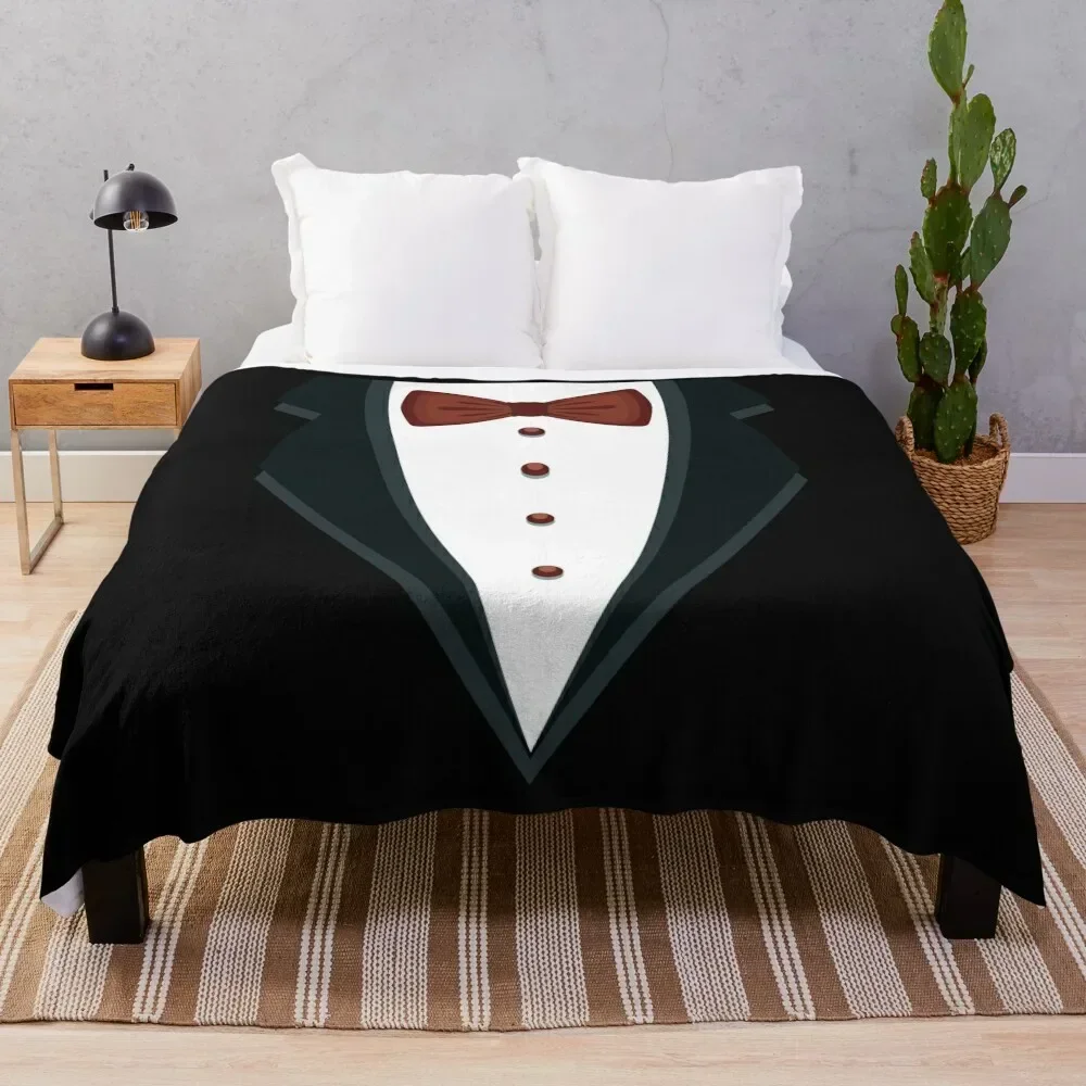 BLACK TRENZ BOW TIE FUNNY TUXEDO T-SHIRT Throw Blanket Shaggy manga Blankets