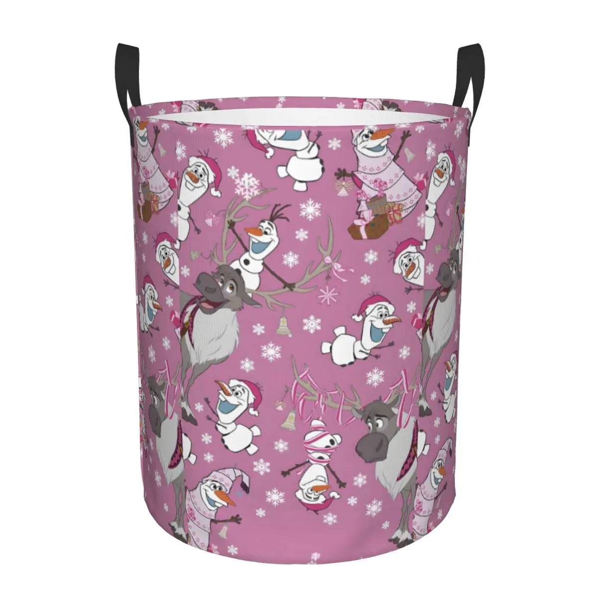 

Custom Frozen Laundry Hamper Large Storage Basket Animated Musical Fantasy Film Girls Boys Toy Organizer
