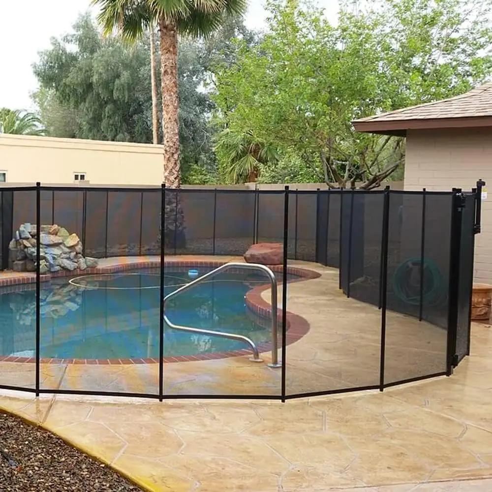 

Swimming Pool Fence 4Ft x 108Ft, Ground Safety Fencing, Black