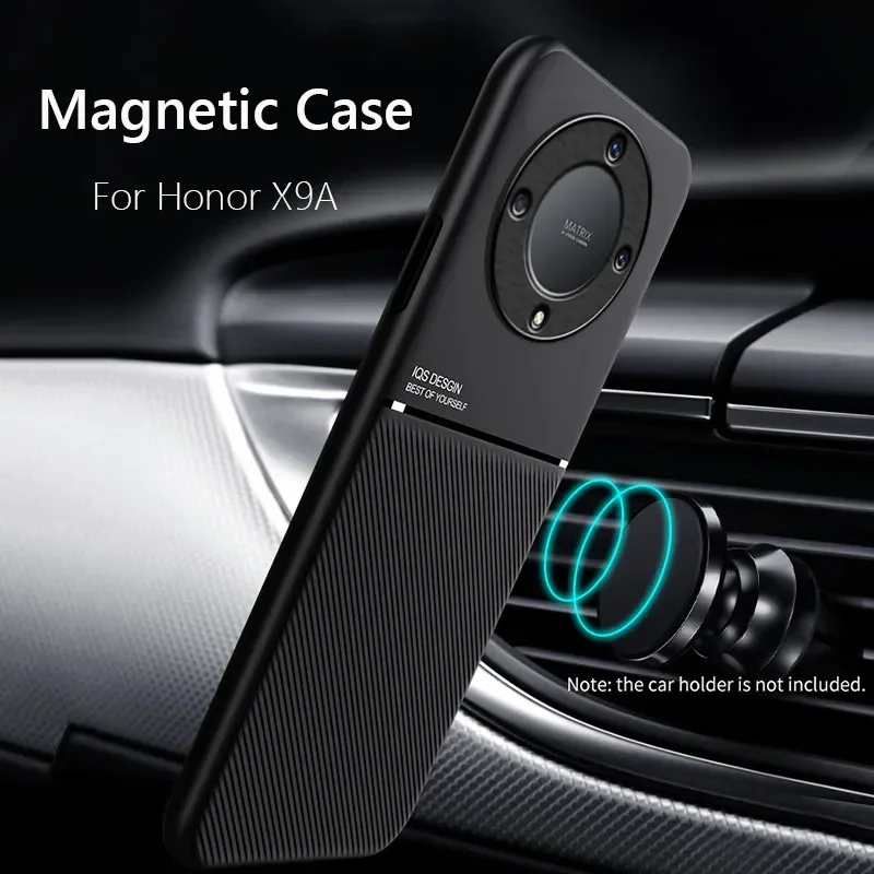 For Honor X9A X9B Case Car Magnetic Leather Cover Soft Frame Funda On For HonorX9A HonorX9B 5G Phone Cases Capa