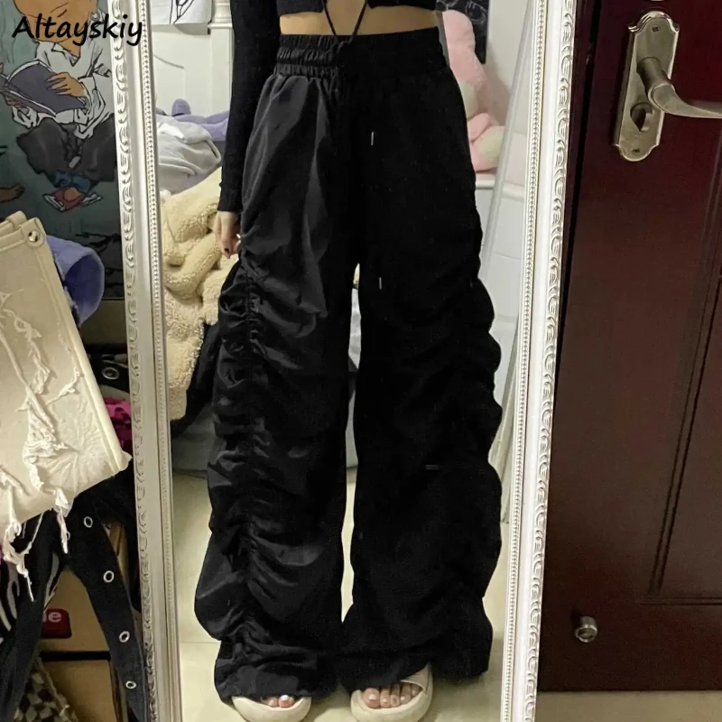 

Pants Women Vintage Baggy Casual Shirring Cargo Trousers S-3XL New 2024 Hot Sale Personality Ulzzang All-match Faddish Slouchy