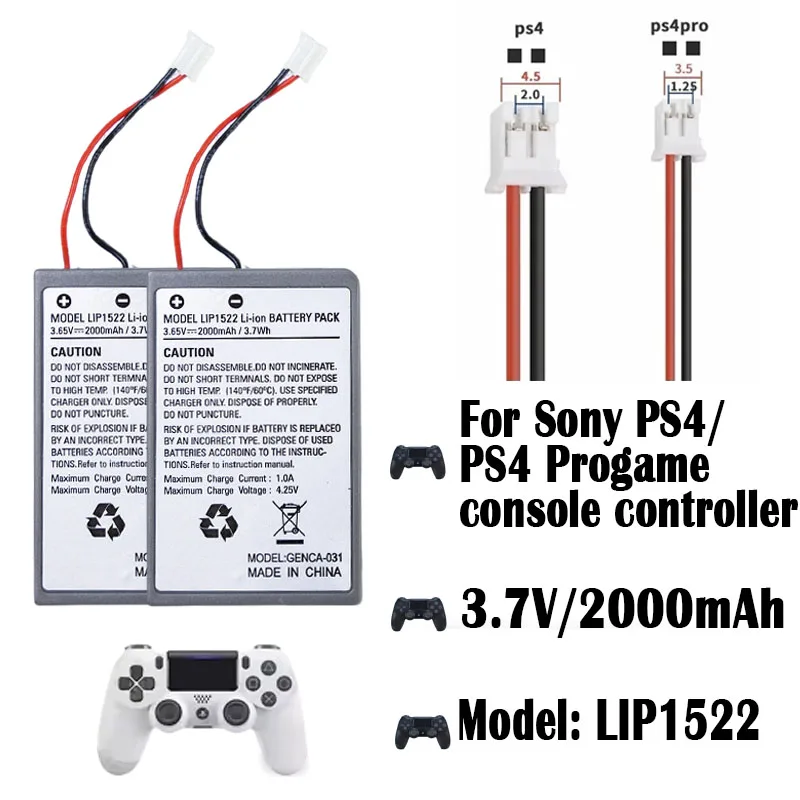 For Sony PS4 PS4 Pro Dualshock 4 V1 V2 WirelessLIP1522 2000m