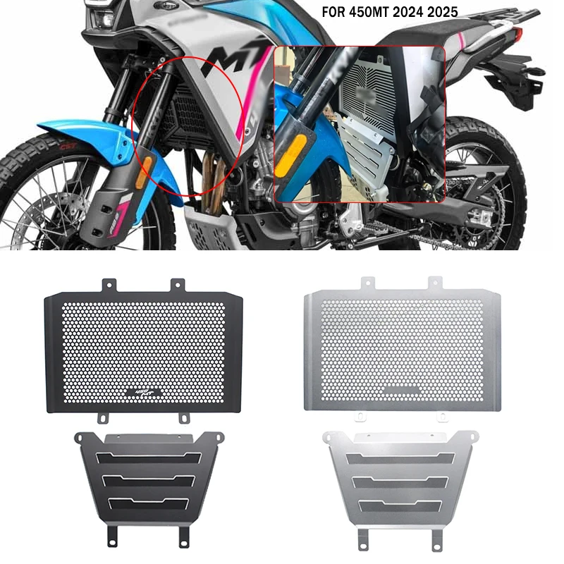 

For CFMOTO CF MOTO 450 MT 450 MT450 CF450MT 2024 2025 Engine Front Exhaust Cover Protector Crap Flap Radiator Guard Protection