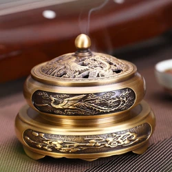 Pure Copper Tripodia Style Incense Burner Home/Temple Hall/study/Tea Room/office Tea Ceremony Decoration Buddha Worship Censer