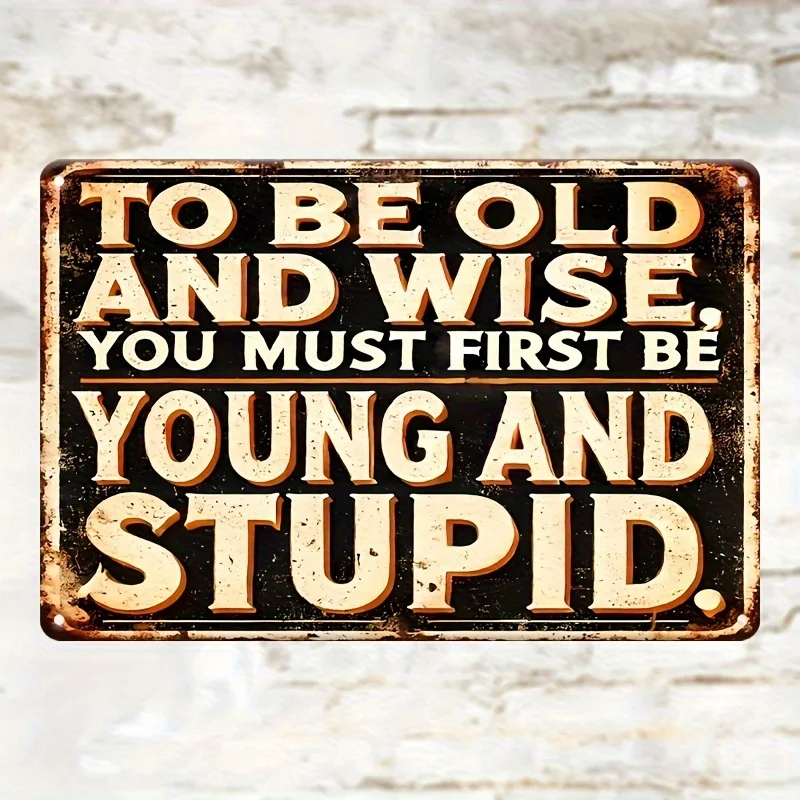 Vintage Fun Metal Wall Decor with the Slogan 
