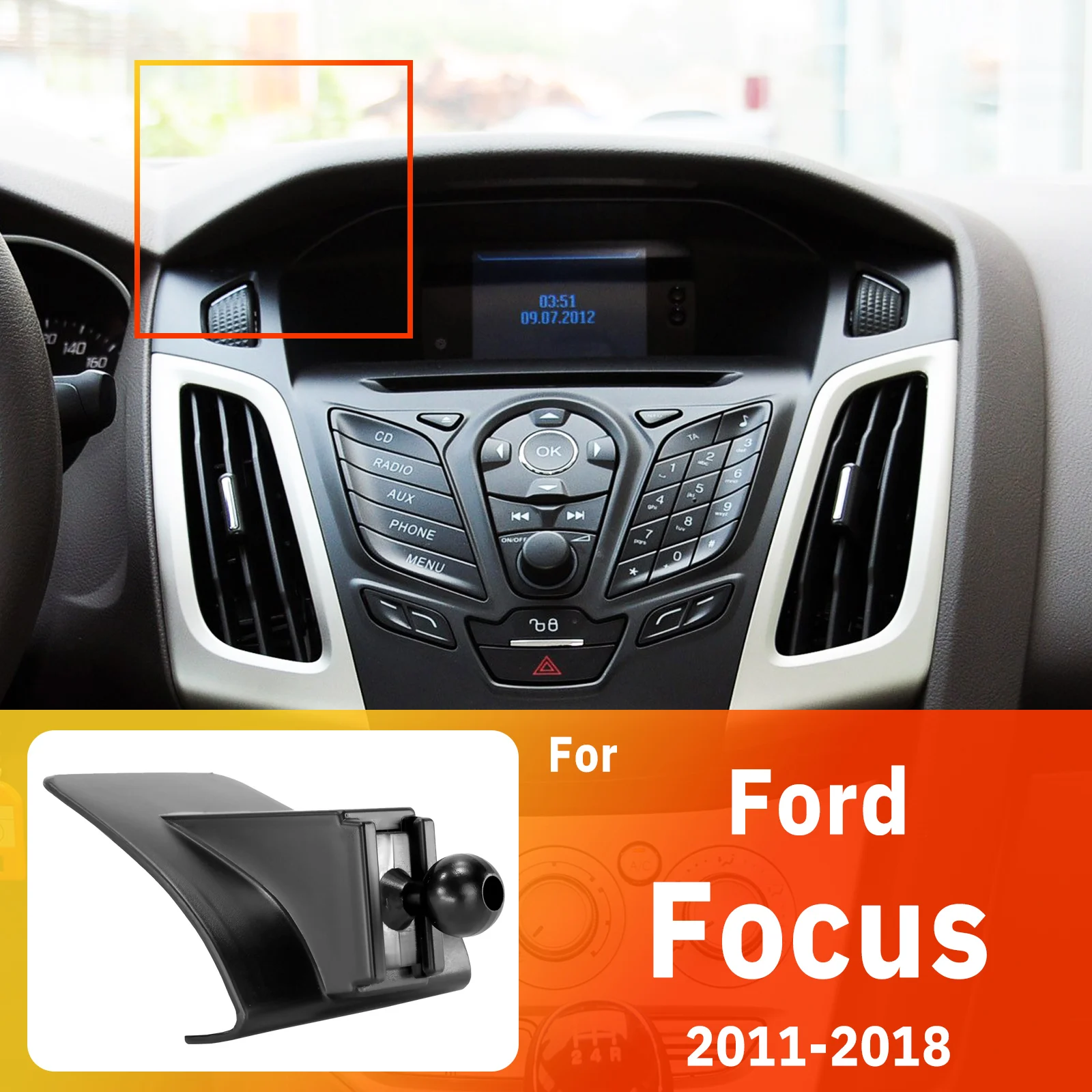 Entwickelt für Ford Focus MK3 2011-2017 2018 Handyhalterung Auto Magnetische Halterung Smart Sensing Kabelloses Laden Ein-Tasten-Freigabe