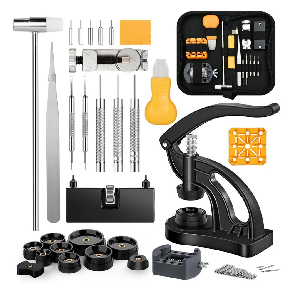 Professional Watch Repair Kit Watch Press Tool Battery Replacement Set Watch Link Removal Screwdriver Case Back Opener Tool Kit