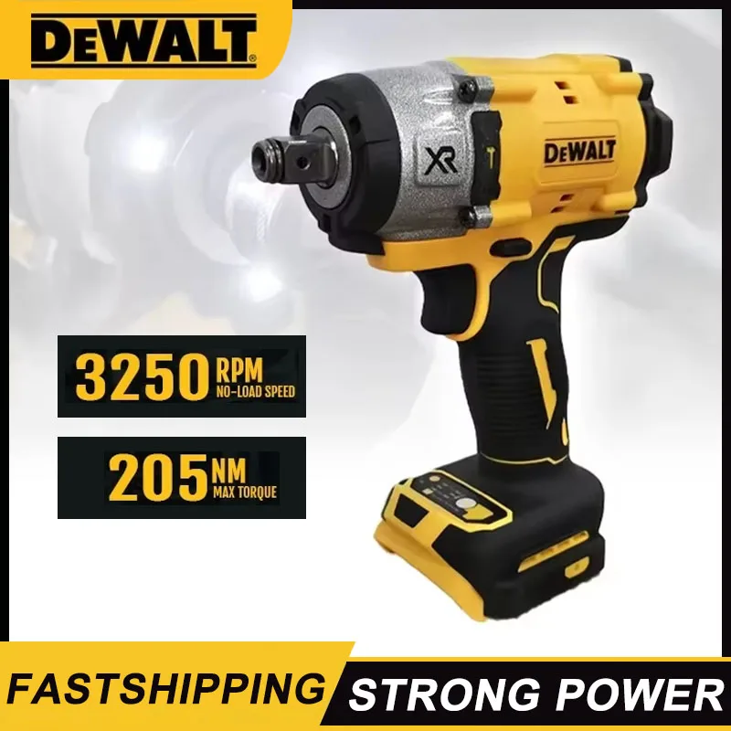 Dewalt 3250RPM Cordless Electric Wrench 205N.m Brushless Impact Wrench High Torque Power Repair Tool For Dewalt 20V Battery