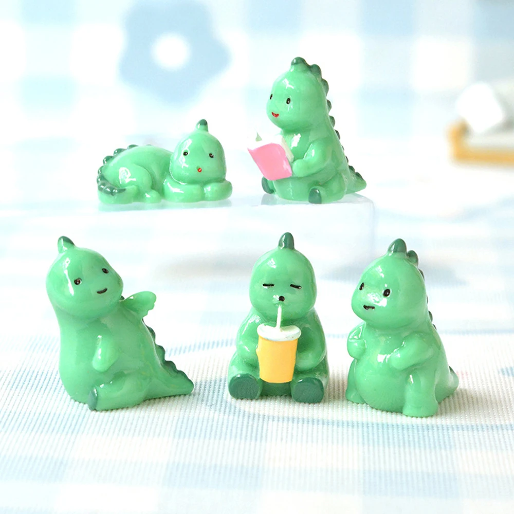 

6Pcs Micro Landscape Dinosaur Ornament Resin Crafts Horticultural Landscape Accessories Mini Decorative Ornament