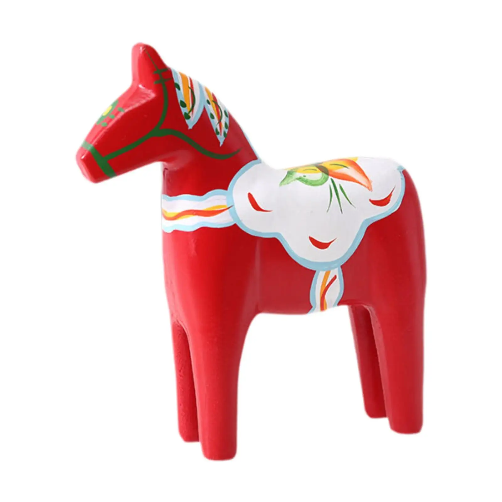 Dalecarlian Horse Ornament Decorative Hand Painted Swedish Dala Horse Statue