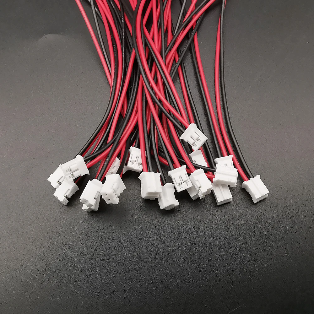 20Sets JST PH 2.0/XH 2.54 2Pin Male Female  Connector Plug with Wires Cables 100MM 26AWG