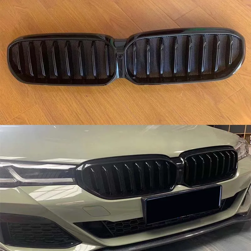 

Front Racing Kidney Grille For Bmw New 5Series G30 G38 525I 530I 540I 550I 2021 2022 Bumper Grill Replacemt Insect Proof Net