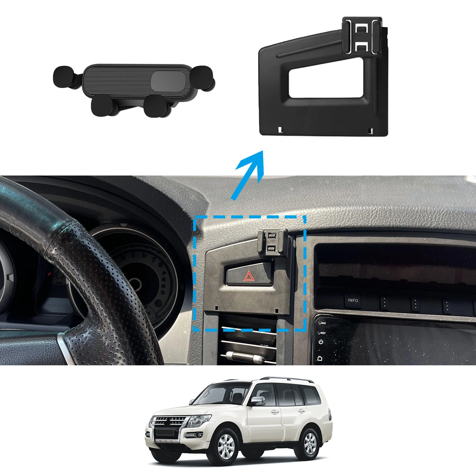 

Car Phone Holder for Mitsubishi Pajero 2011-2022 GPS Bracket Navigation Stand Auto Accessories