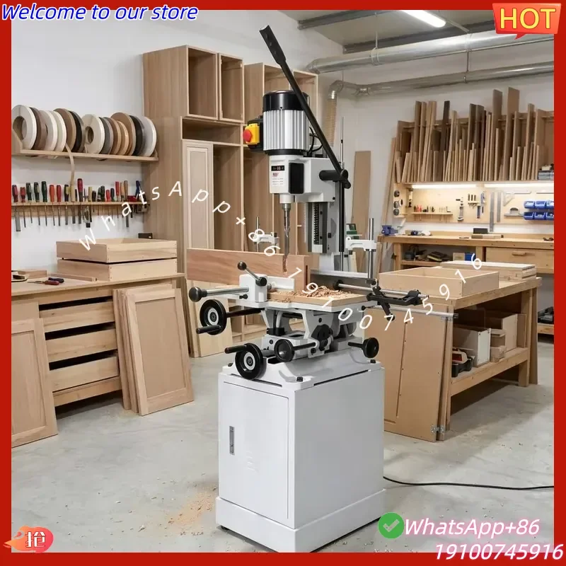 2026Hot Hollow Chisel Mortiser Machine Floor Standing Mortising Machine for Wood Furniture Door Window Stair Cabinet Timber