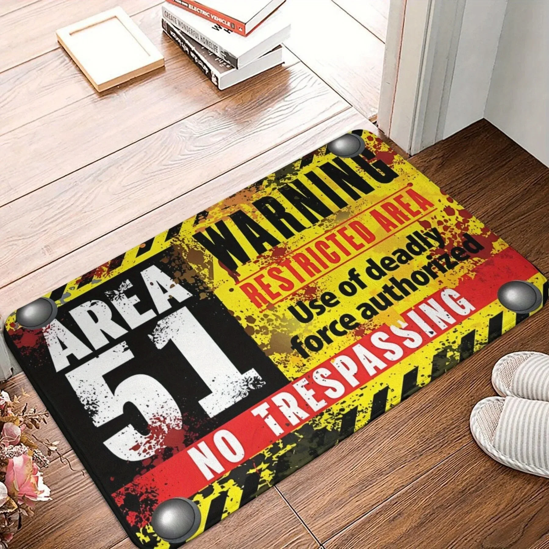

1PC Pop arts design AREA 51 Home Door Mats Kitchen Rugs Non-Slip Bathroom Rugs Bath Mat Carpet for Home Sink Laundry Decor