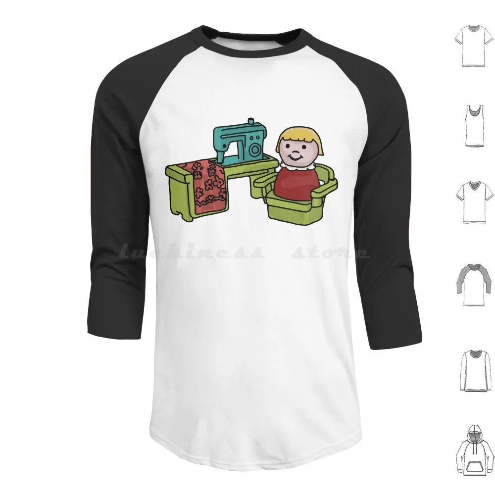 Little Sally Costura Hoodies Manga Longa Fplp Little People Fisher Price Little People Round People Costurar Costura Mãe