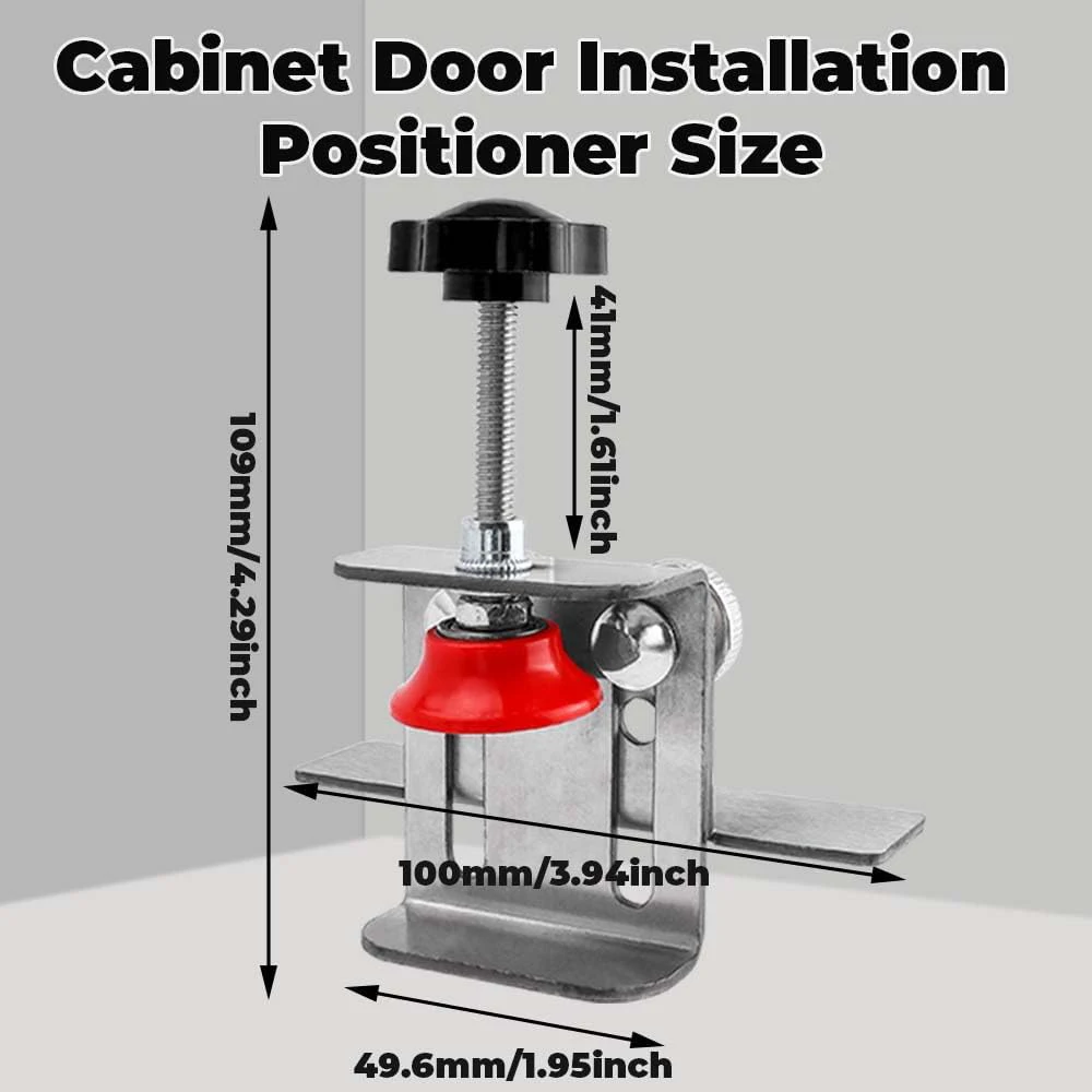Einstellbare Schranktür-Installationspositionierer, Edelstahl-Schrank-Locator, Montagevorrichtung, Installation von Schranktüren, Werkzeug – Detail 7