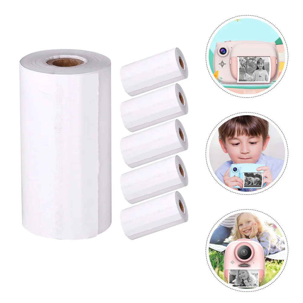 ورق الطابعة الحرارية 6 لفات ملحقات الكاميرا الفورية ألوان زاهية عالية الوضوح للاستخدام على المدى الطويل متوافق مع العديد من العلامات التجارية #5