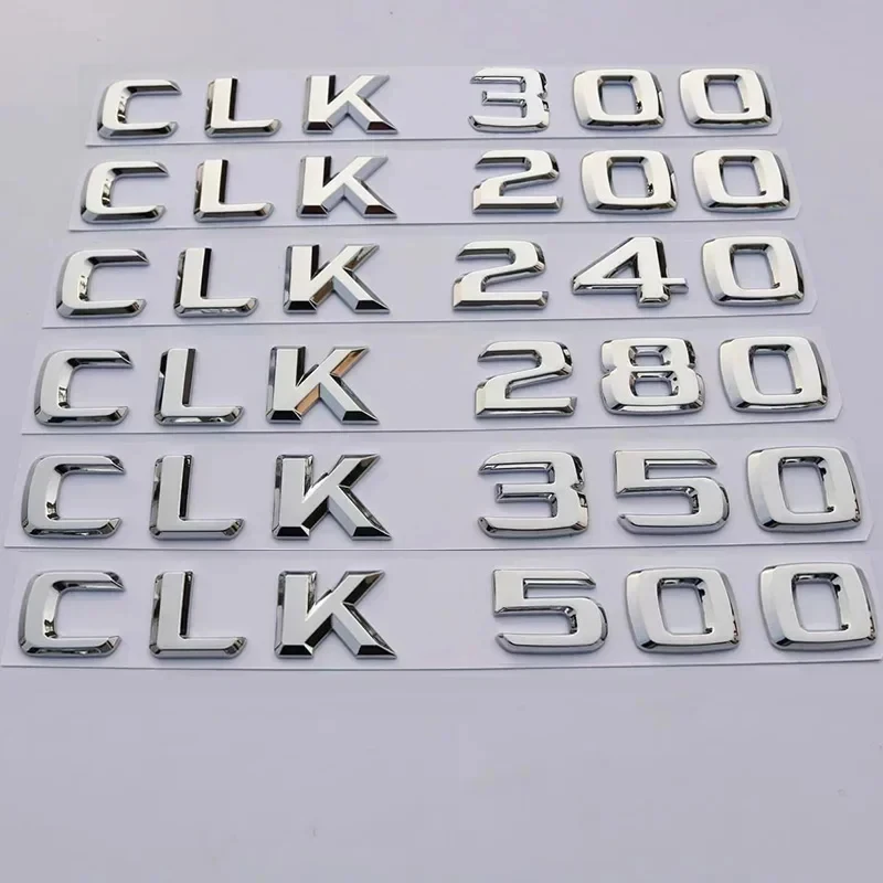 

Car Trunk Letters Logo Emblem Badge Decals Sticker For Mercedes Benz CLK Class CLK55 CLK63 CLK200 CLK230 CLK240 CLK280 CLK320