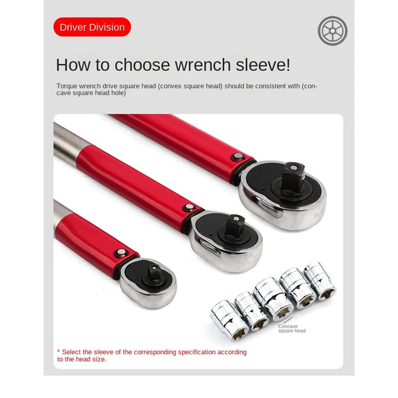 토크 스패너 프리셋 Kg 토크 렌치 고정밀 조정 가능한 자전거 자동차 타이어 세트 부품 3/8 인치 19-110N.M