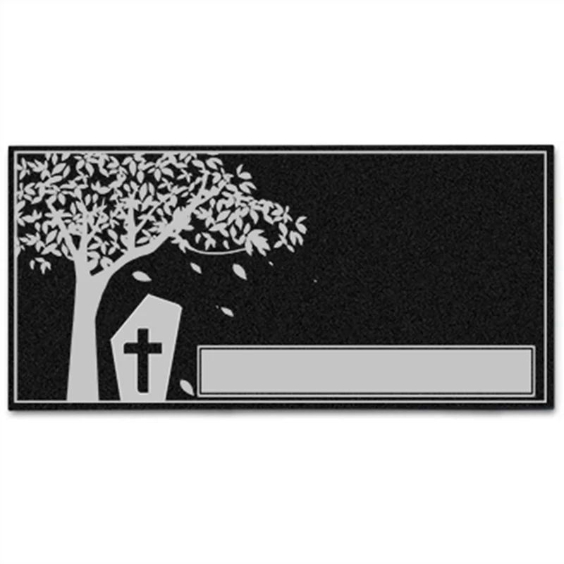 

Natural Granite Personalized Pet Memorial Stone, Life Tree and Crosss Pet Gravestone Monument Marker