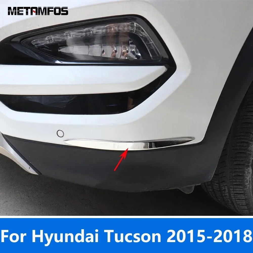 

Для Hyundai Tucson 2015 2016 2017 2018, стальная передняя и задняя угловая накладка на бампер, полоса для предотвращения столкновений, внешние аксессуары, Стайлинг автомобиля