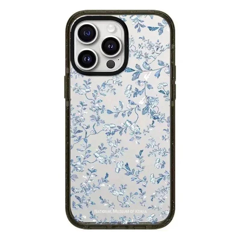 

Korean Museum Flowers 2.0 Acrylic Black Border Magnetic Phone Case Cover for IPhone 12 13 14 15 16 Pro Max Case