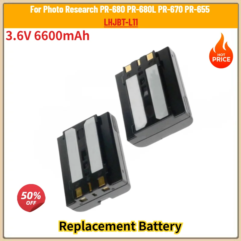 For Photo Research PR-680 PR-680L PR-670 PR-655 LHJBT-L11 High Quality Replacement Battery 3.6V 6600mAh