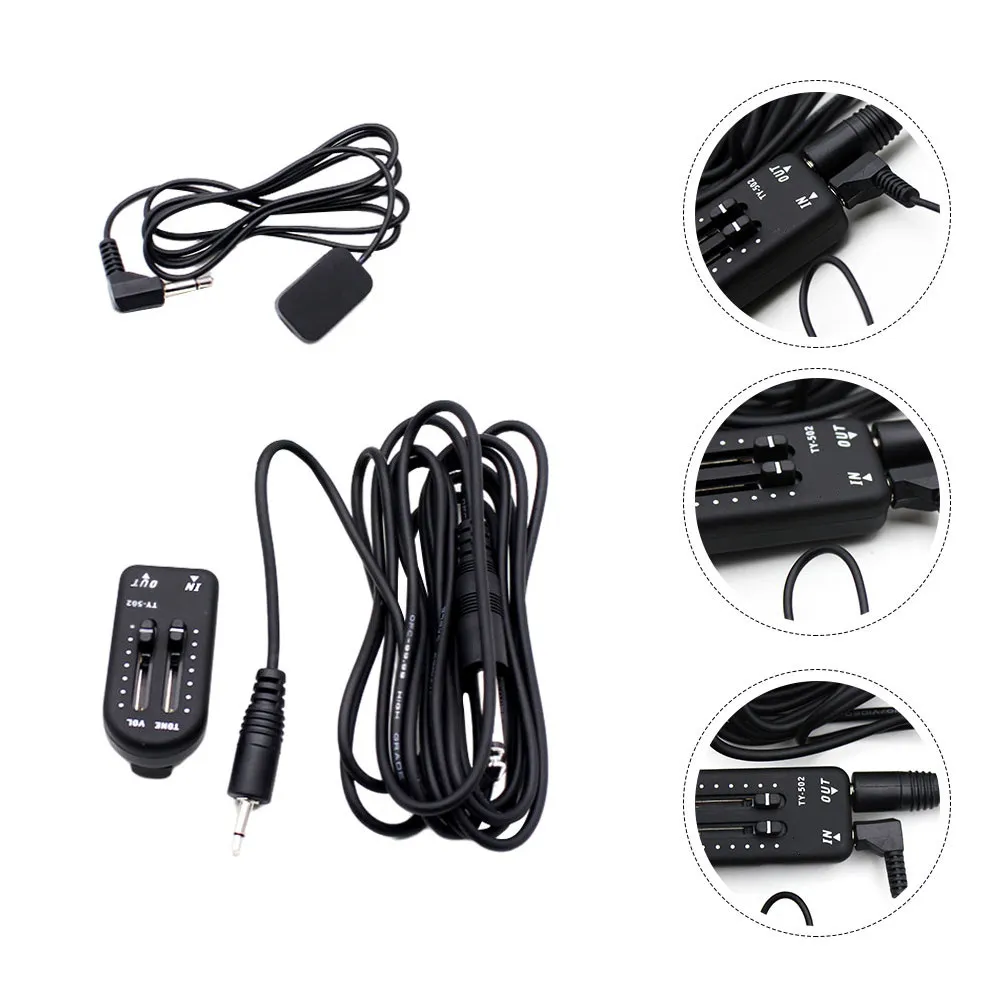 1Set Violin Pickup Piezo Professional Musical Instrument Pickup Black Durable Amplifier Sound Effect for Guitar Violin Ukulele