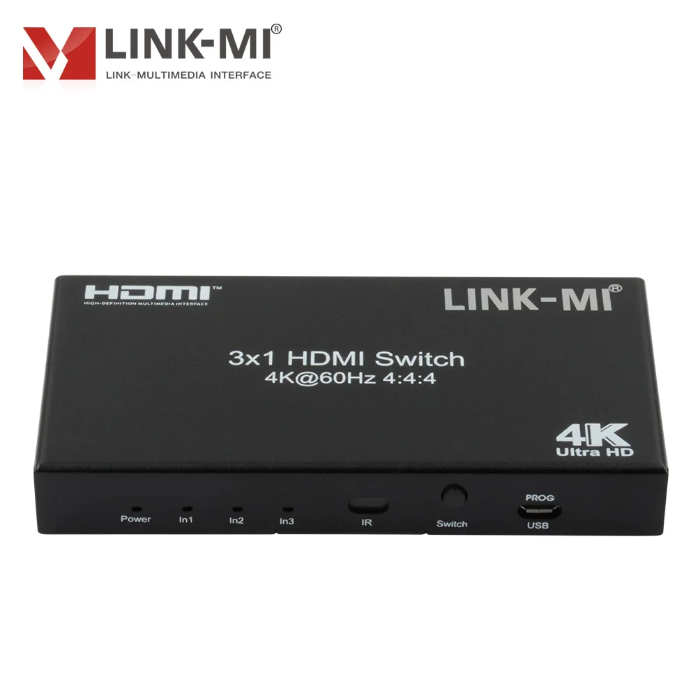 

Premium 3x1 HDMI 2.0 Switch Box 4K60Hz 18Gbps HDR10 HDCP2.2 with IR Remote & Memory Function