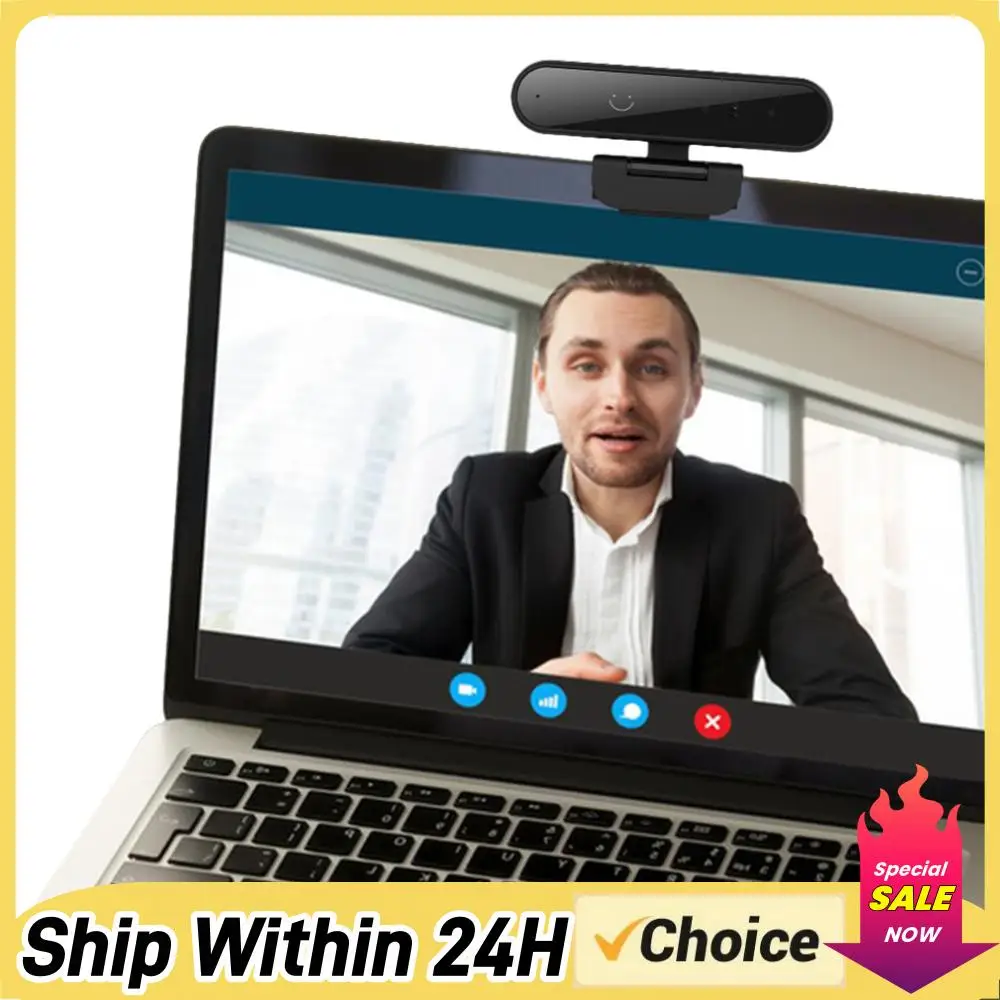 Facial Recognition Webcam 1MP 720P/2MP 1080P for Windows 10/11 USB Computer Webcam Built-in Microphone Computer Web Camera