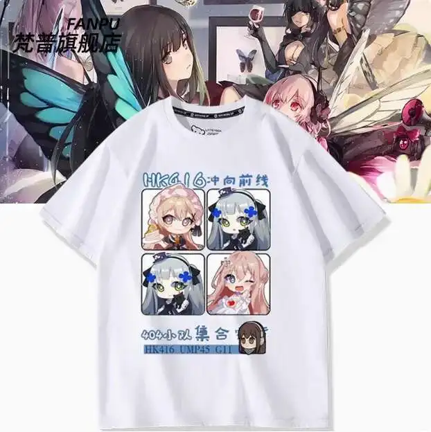 

Anime Girls Frontline Short Sleeve T-Shirt Summer Cosplay Costume Casual Student Loose Tops anime
